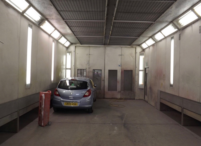 The Dalby Paint Booth at Sandersons Accident Repair Castle Douglas can accommodate lorry tractor units and Buses
