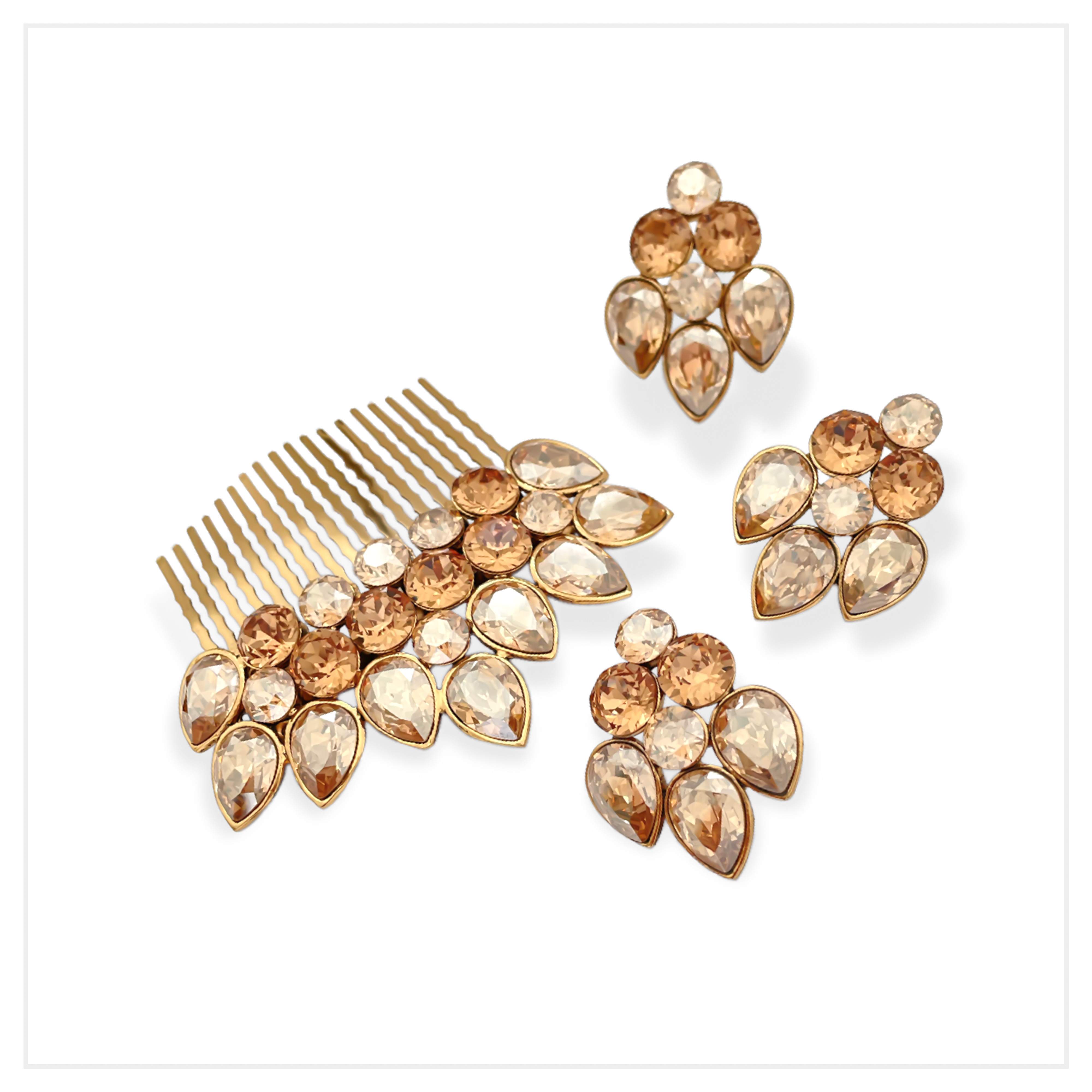 Hair Comb, Earrings & Ring - LOTUS/CGSG