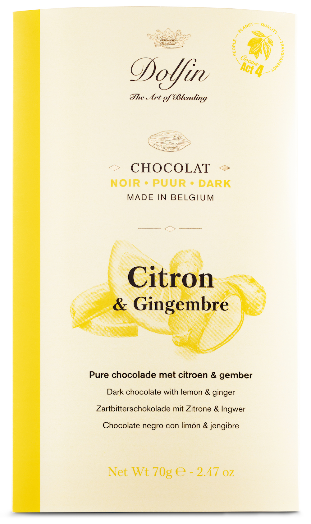 Tablet pure chocolade Citroen & Gember