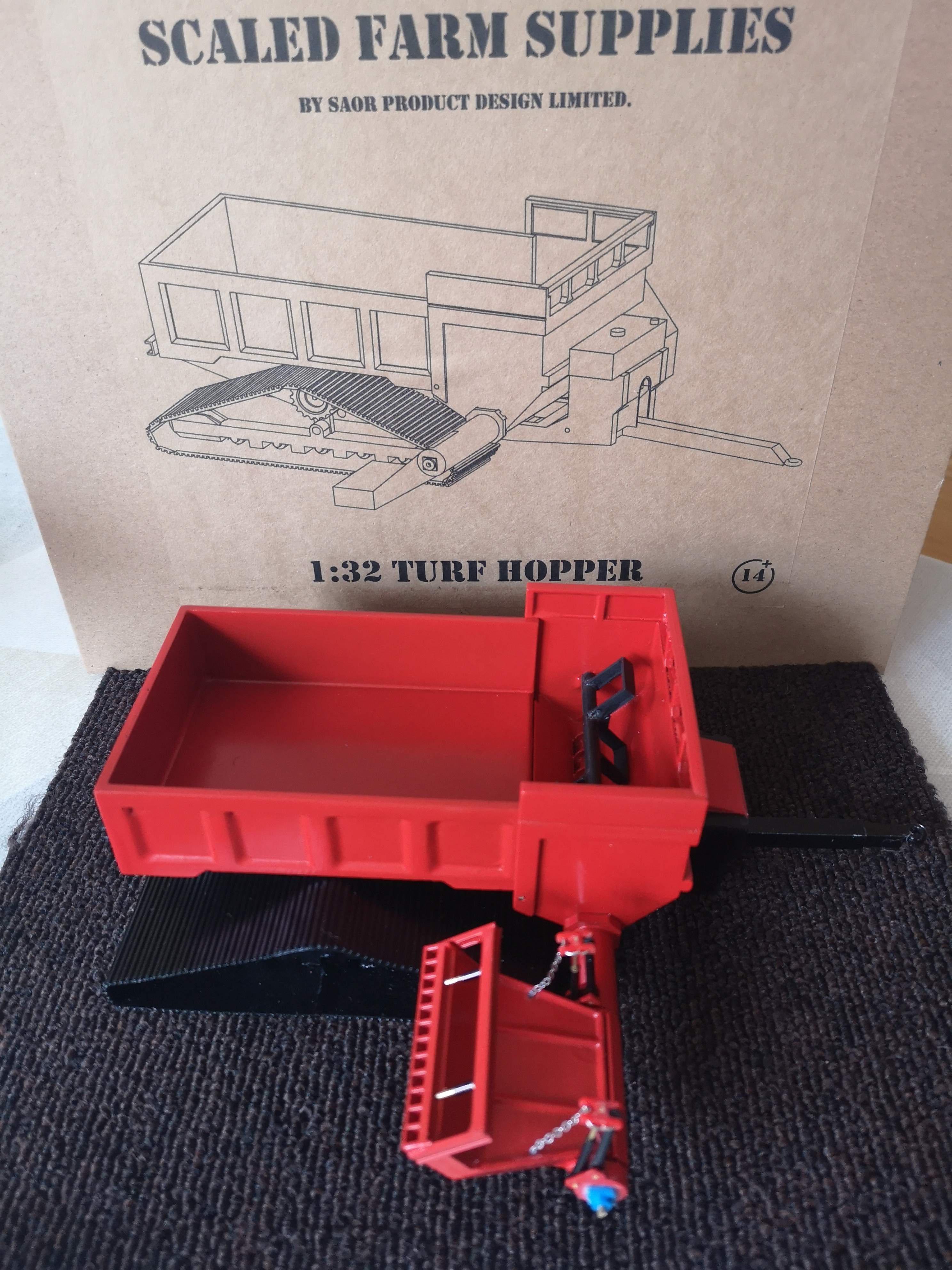 1:32 scale model of a Turf hopper that was 3d printed
