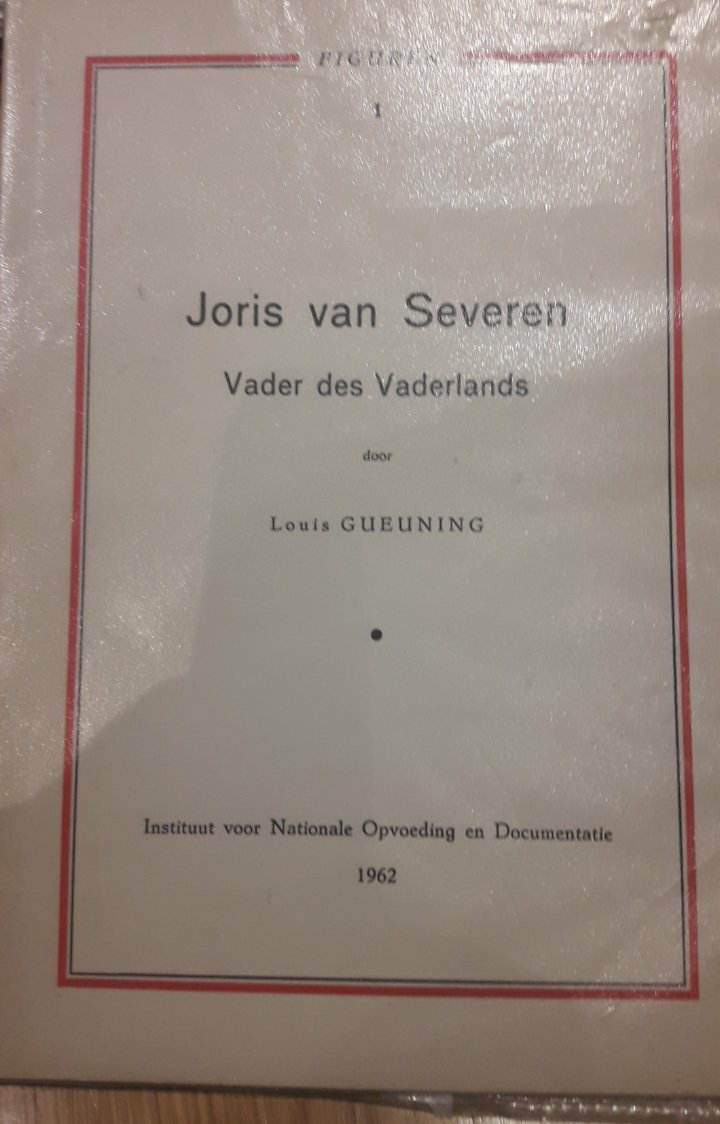 Brochure Joris van Severen vader des vaderlands 1962 door Louis Gueuning /16 blz