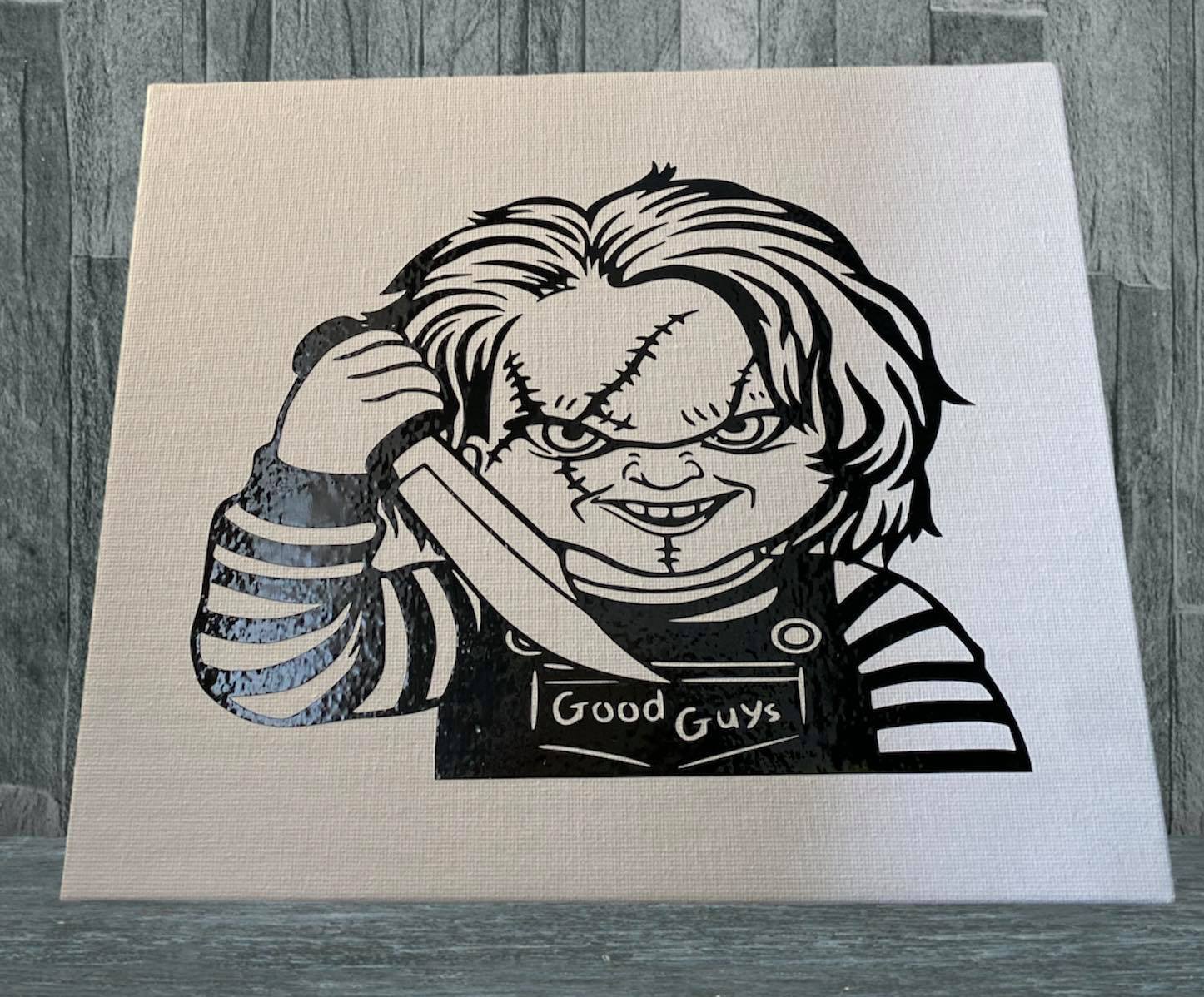 Chucky Inspired Horror Canvas Board