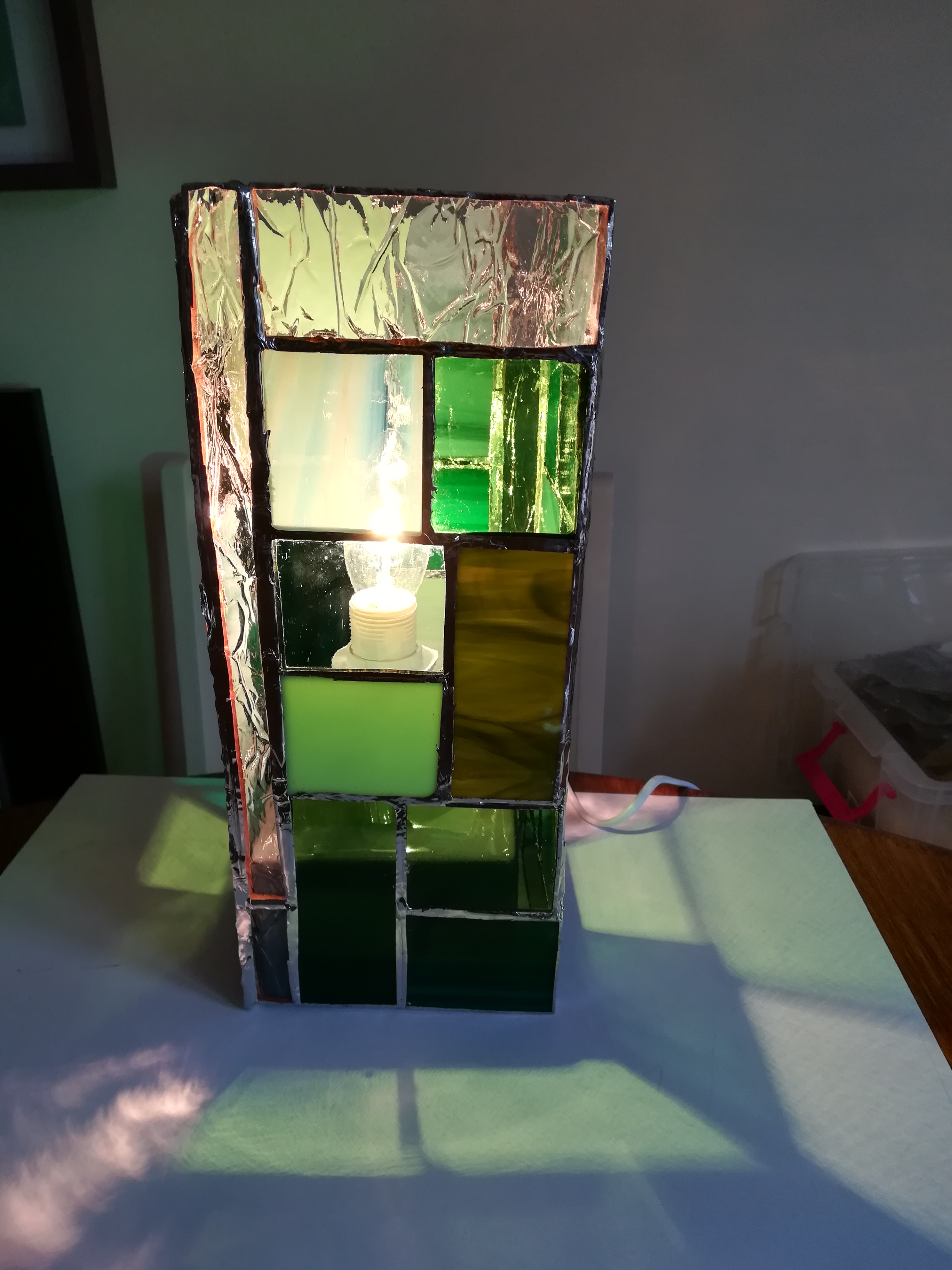 Lamp with Lampshade Green