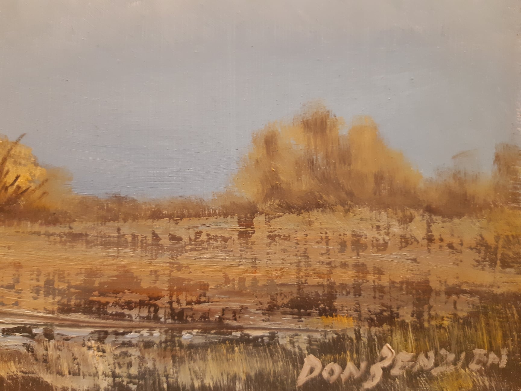 landschapschilderij van de Zuid-Afrikaanse kunstenaar Don Benzien