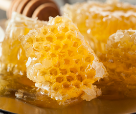 Bio-dynamischer-Sommer Blüten-Waben-Honig im Glas
