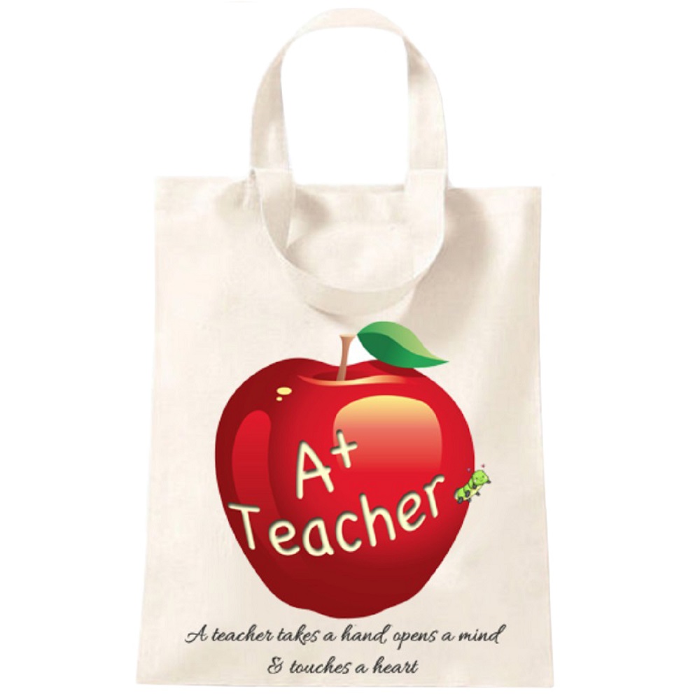 Teacher Tote Bag - 'A teacher takes a hand, opens a mind and touches a heart'