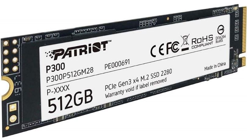 P300512GM2 Patriot P300 512GB M.2 2280 PCIe NVMe SSD