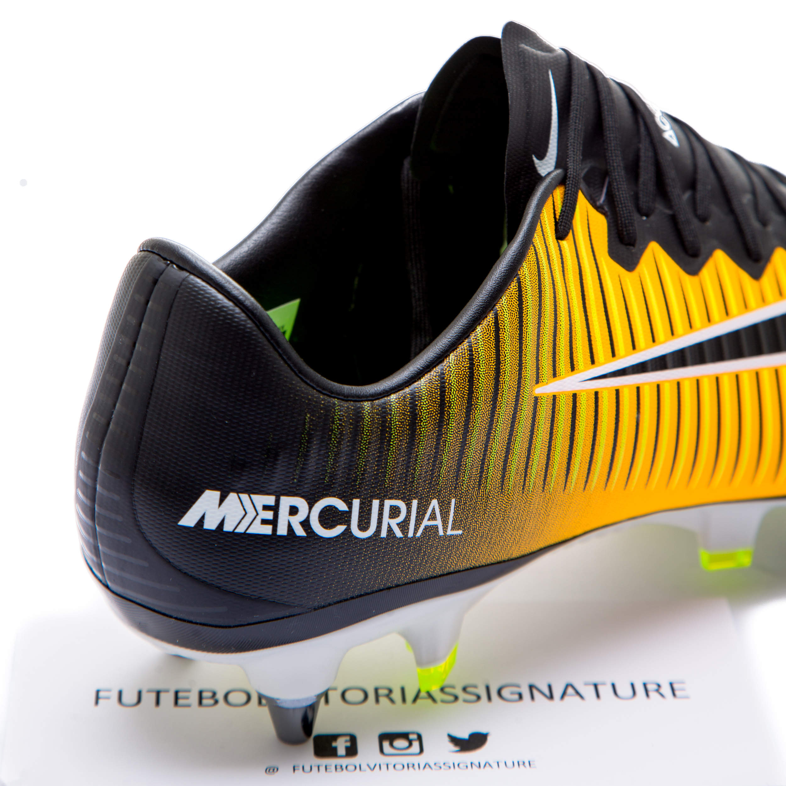 Nike Mercurial Vapor XI FG Soccer Cleats Orange Black Yellow