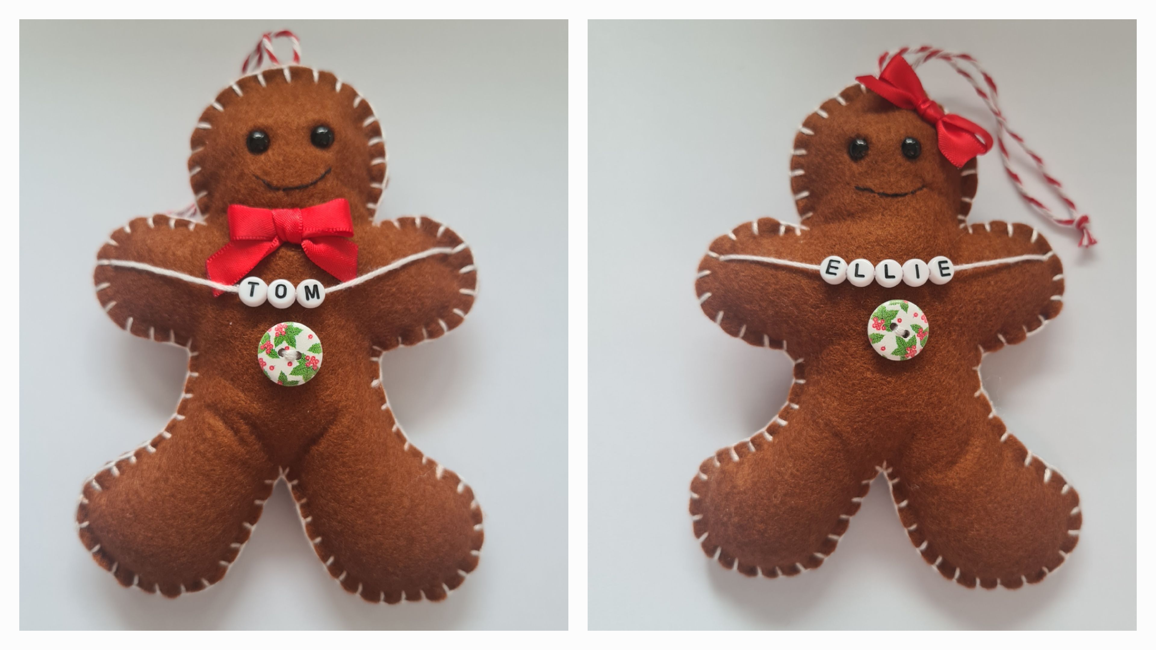 Gingerbread Christmas Decoration - personalised