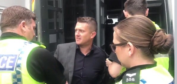 Tommy Robinson's arrest pic