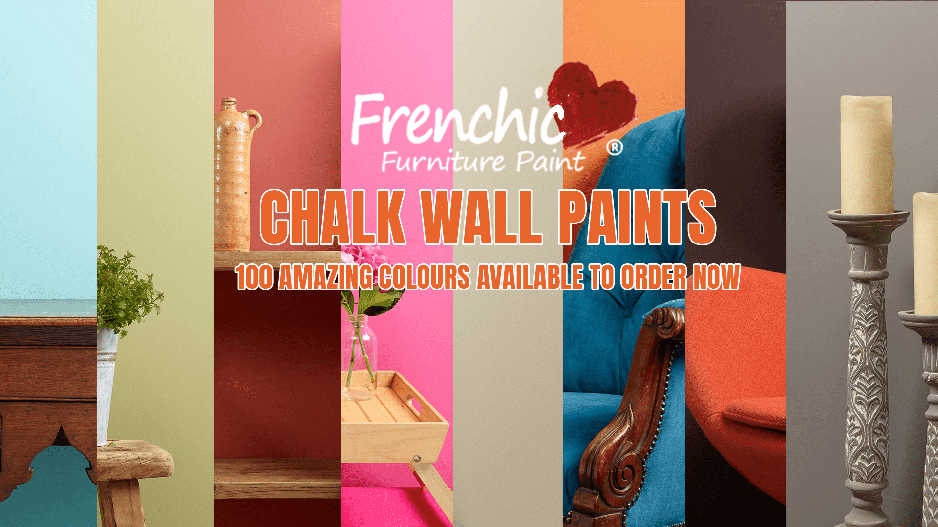 Frenchic Chalk Wall Paint is luxurious, practical and totally scrubbable. Ultra-matte and velvet.