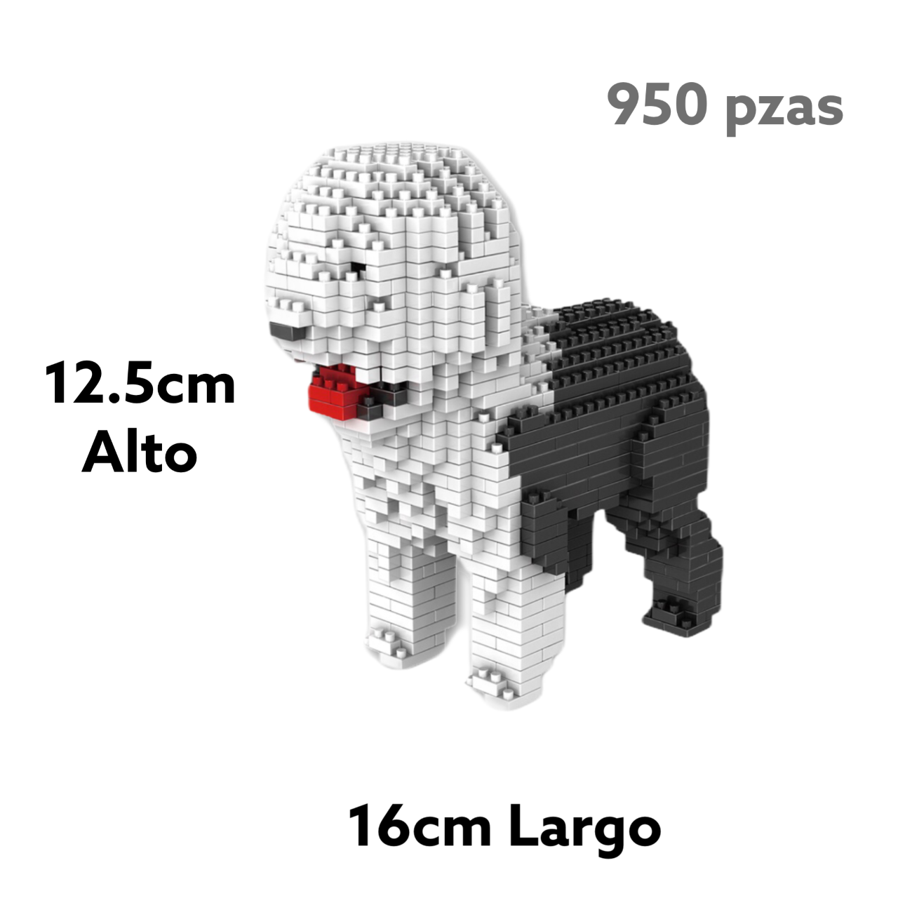 Viejo Pastor Inglés Mini Lego Blocks