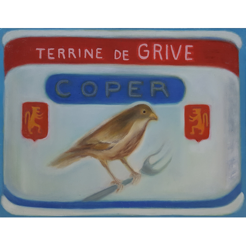 Terrine de Grive. 30x40, oil