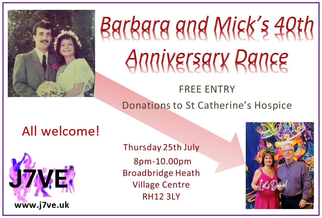 Barbara and Mick's anniversary