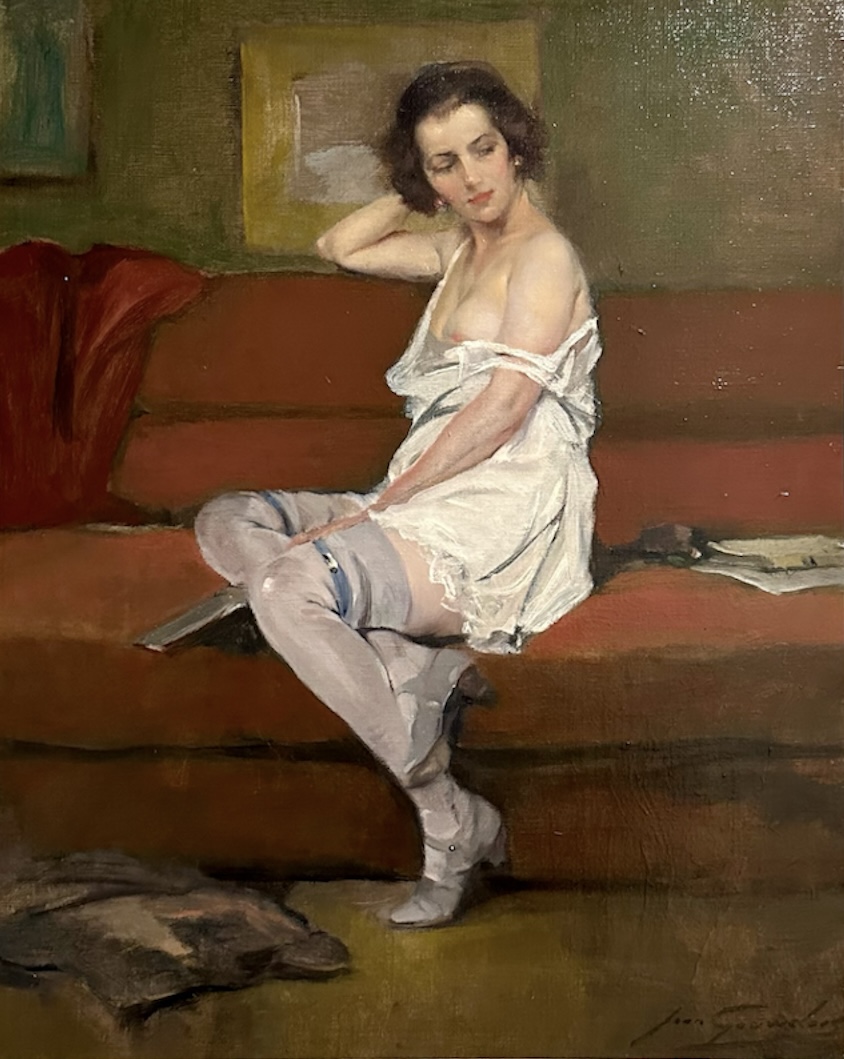 Vrouw op een canapé - J.L.H. (Jean) Gouweloos