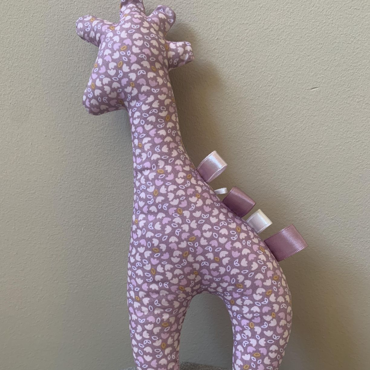 Knuffel Giraffe oudroze flowers