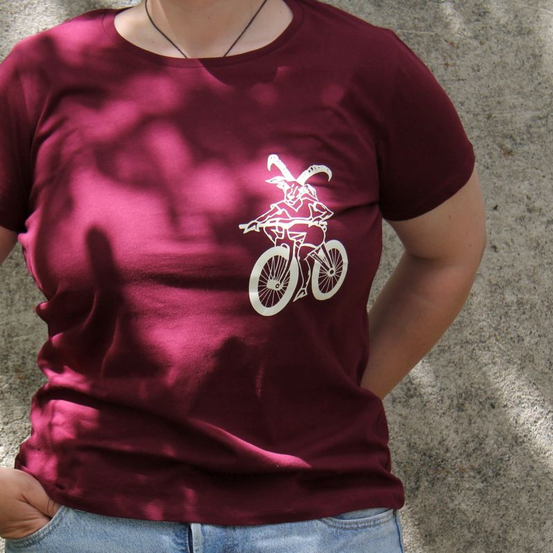 T-Shirt women MTB Steinbock burgundy