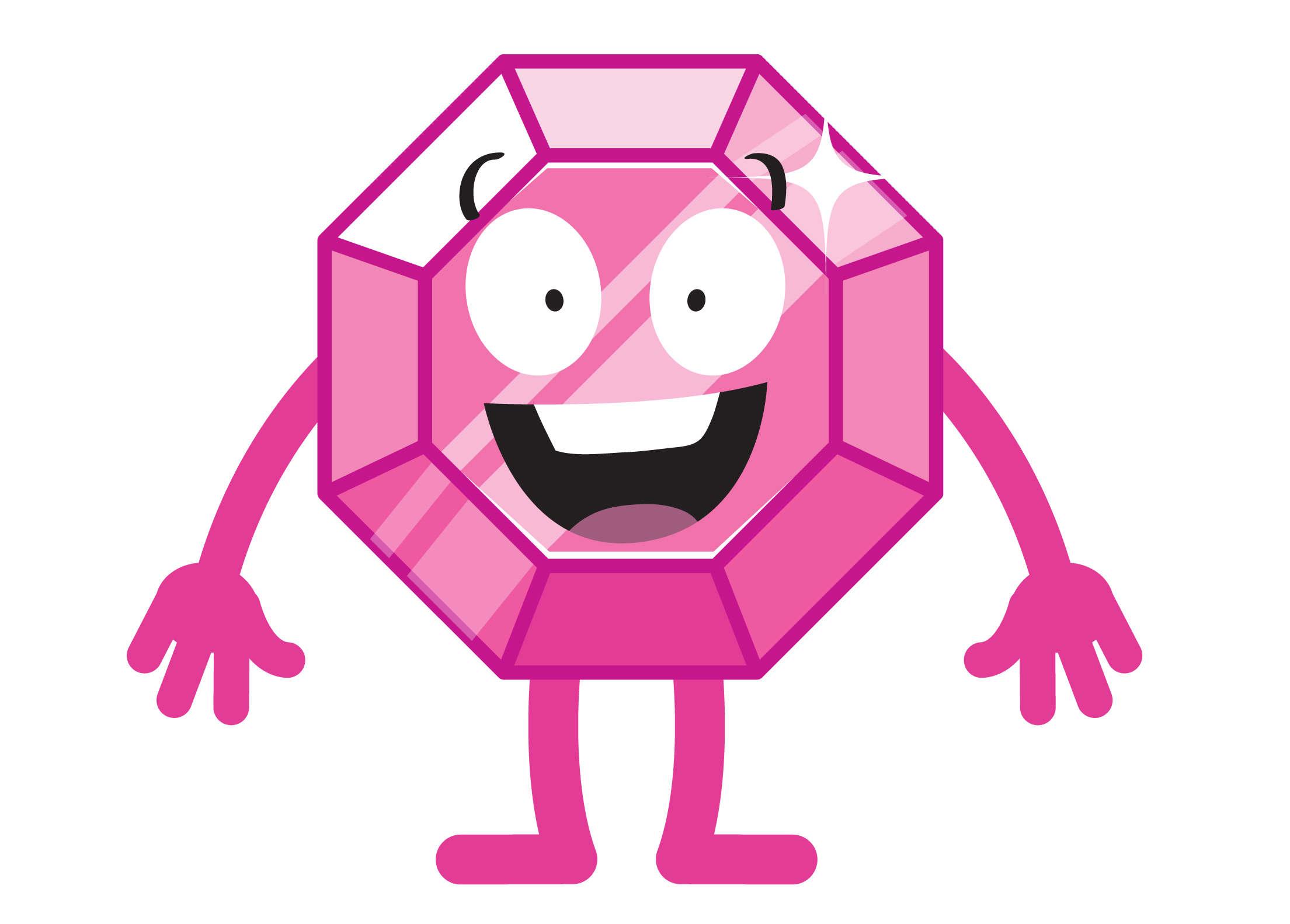 Together with a designer I created Brilo, the happy glitter, as a mascot for Glitterbaas