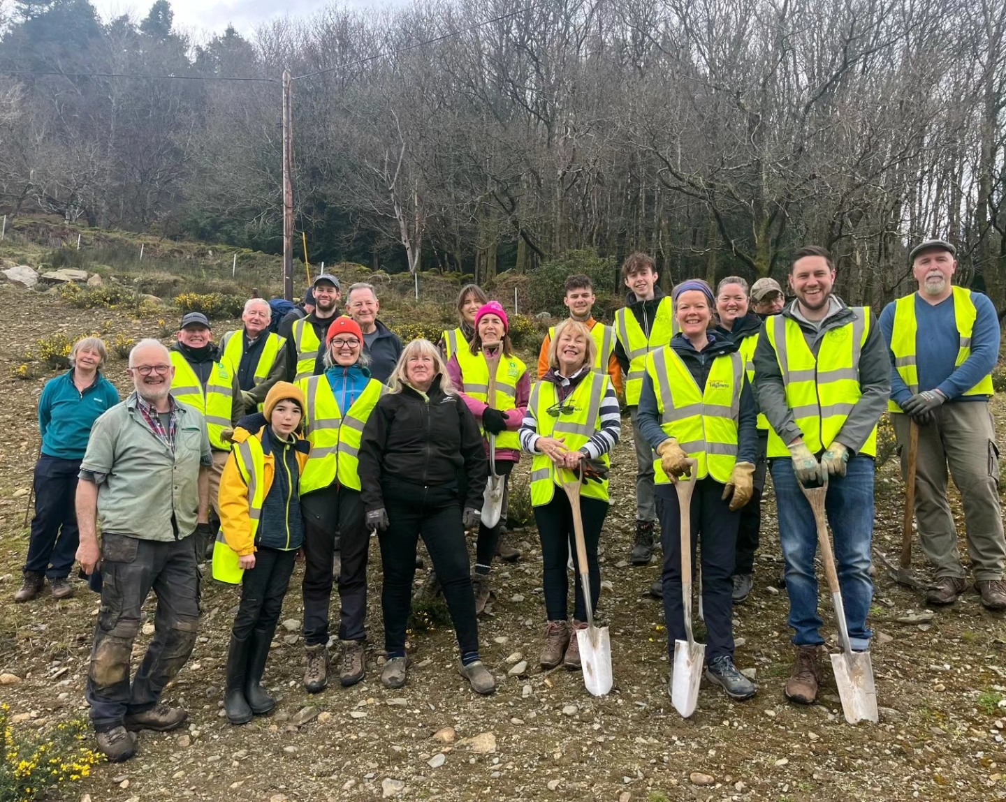 Tree planting with Laragh Glendalough Tidy Towns