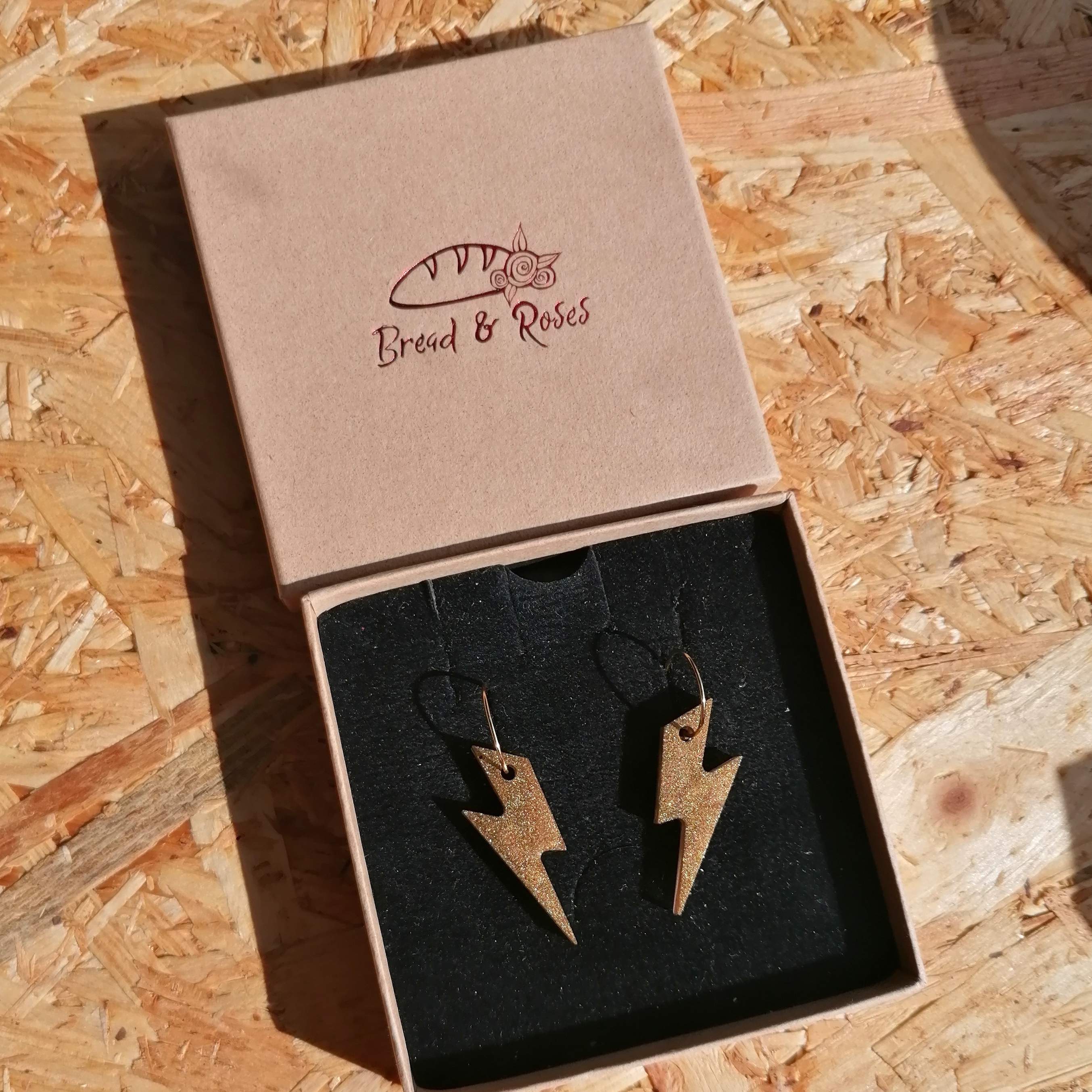 Small Lightning Bolts Bio-Resin Earrings