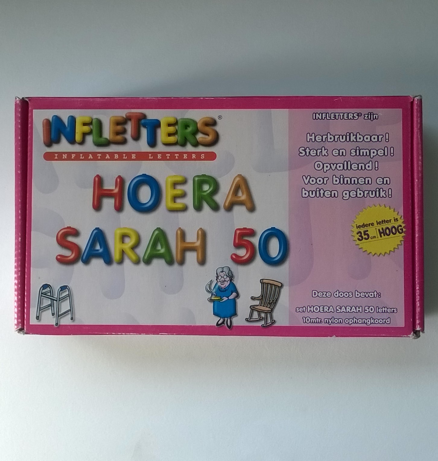 Infletters Hoera Sarah 50