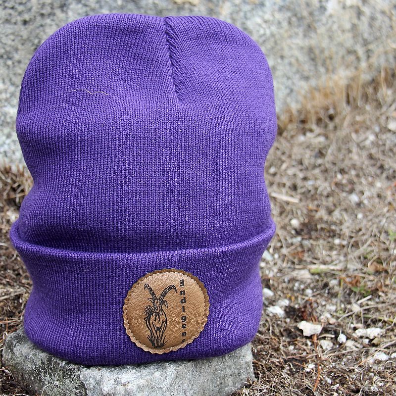 Mütze Uni Steinbock Blume purple
