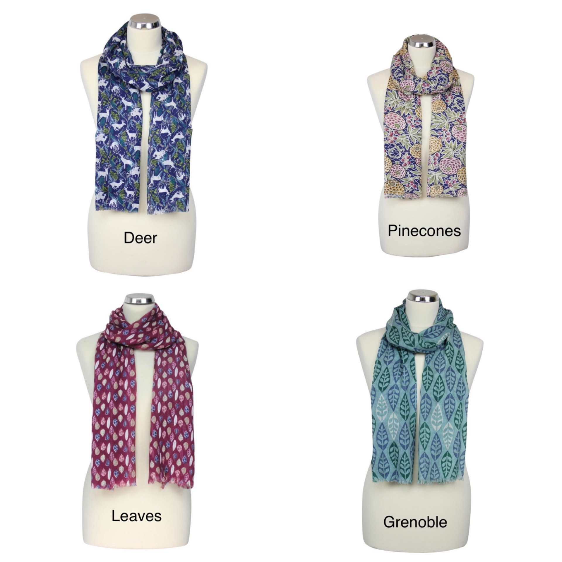 Colourful Printed Scarves