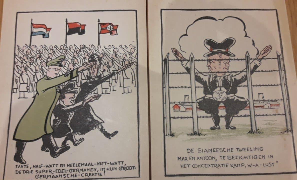 4 'bevrijdingskaarten'  anton Mussert tweede wereldoorlog Nederland / zeldzaam