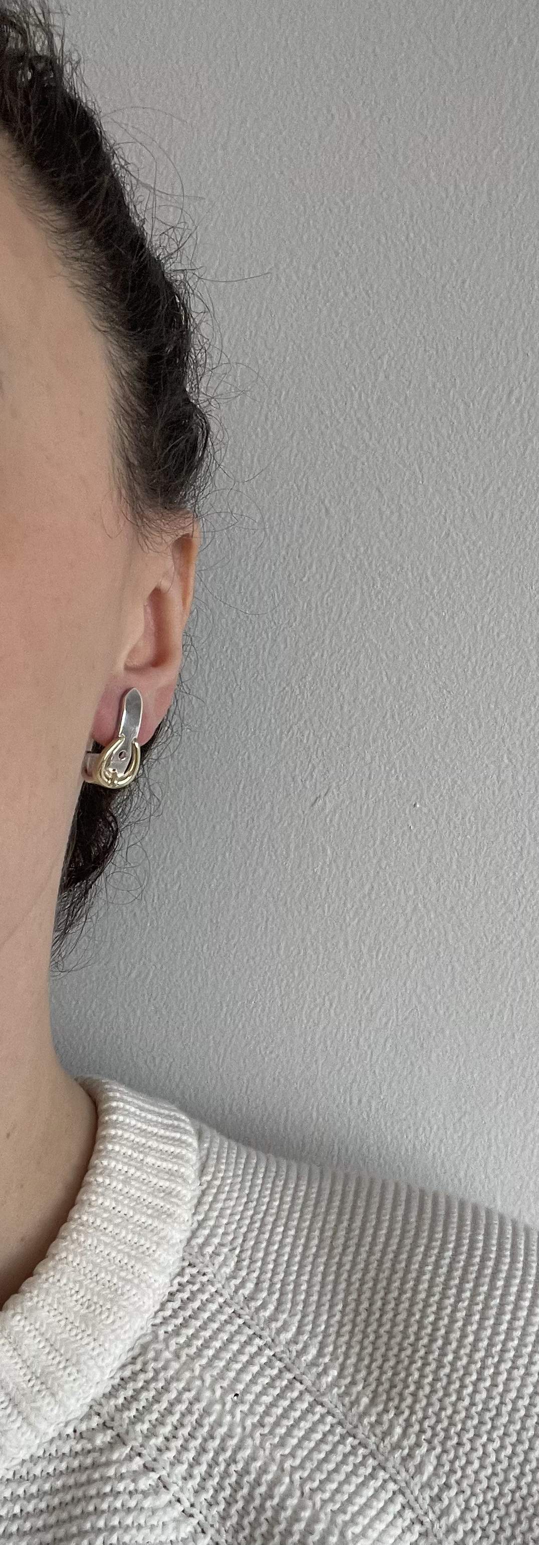 Buckle strap earrings