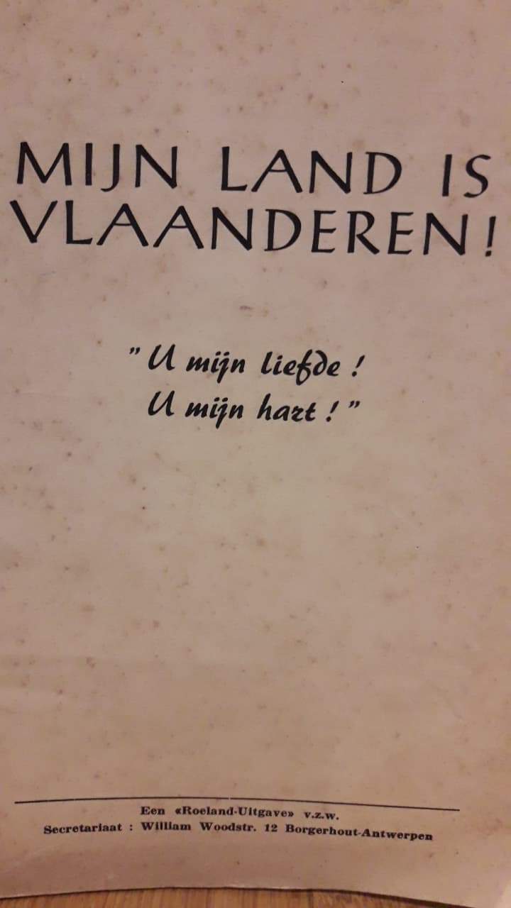 Zangbundel - Mijn land is Vlaanderen - Roeland uitgave 1949 / 70 blz