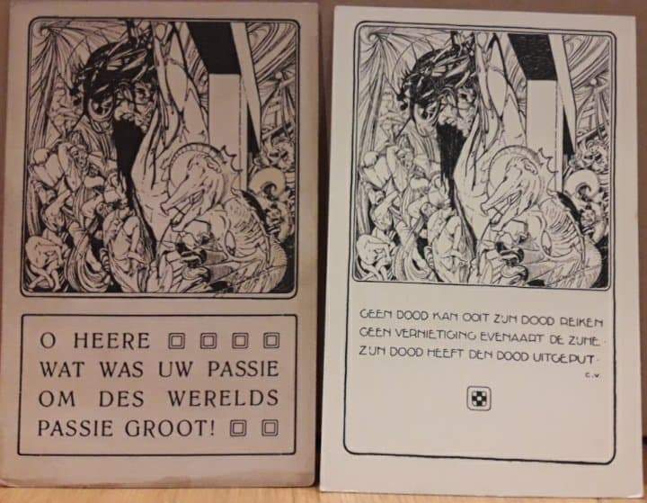 postkaarten Jos Speybrouck -  2 stuks Vlaams religieus / LN 11