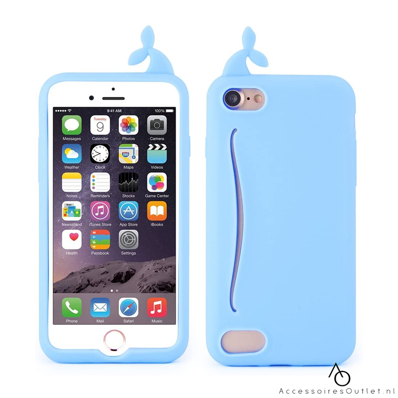 Walvis hoesje iPhone 7Plus / 8Plus - 3D Lichtblauw