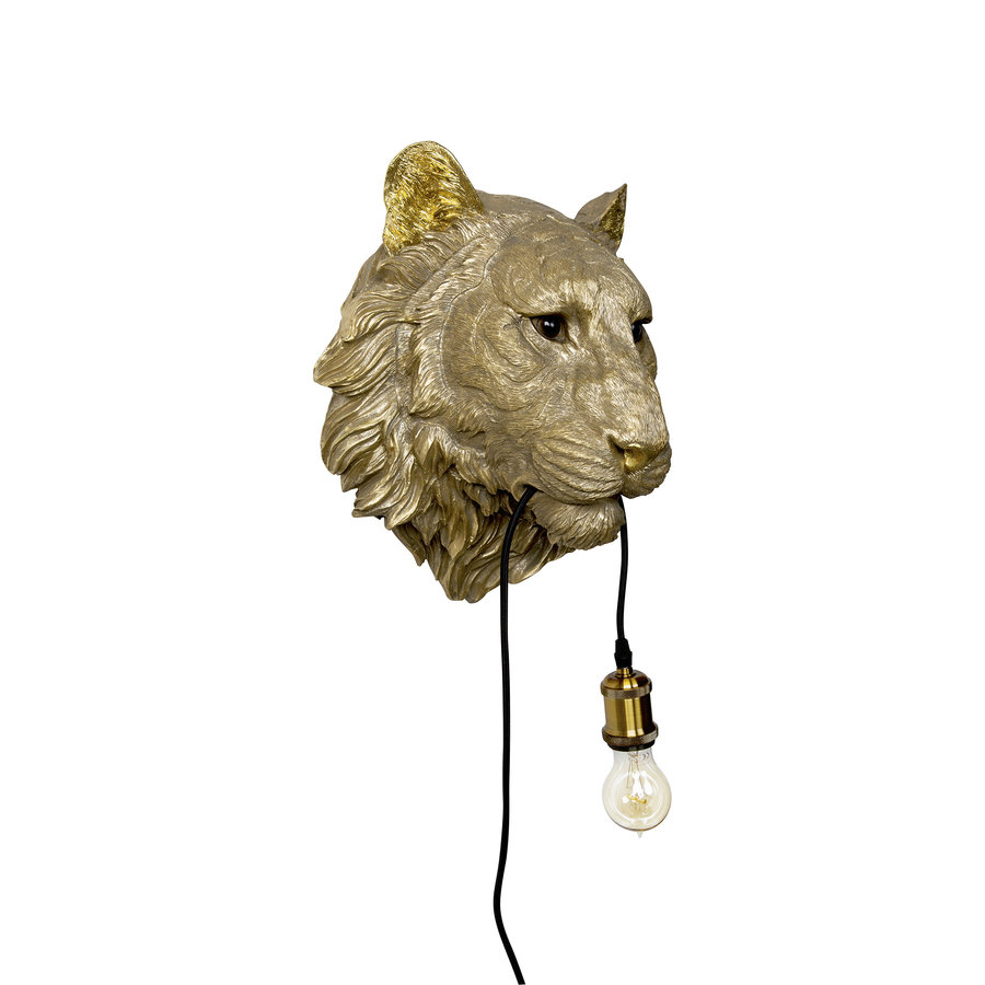 Tijger lamp, goudkleurig,  33.5 x 31.5 x 37.5 cm, van €119 voor €89
