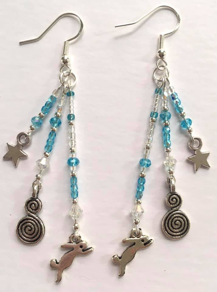 'Spiral' storey earrings