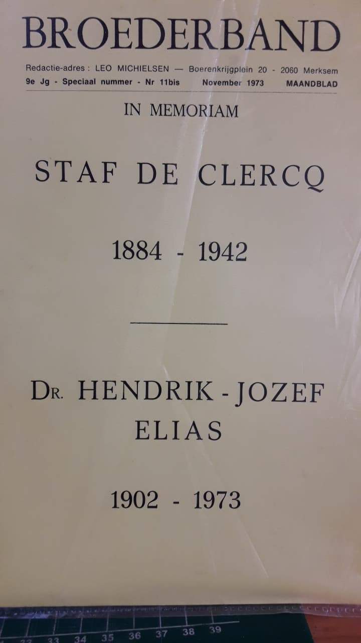 Brochure 1973 - Staf De Clercq en Hendrik Elias / 16 blz