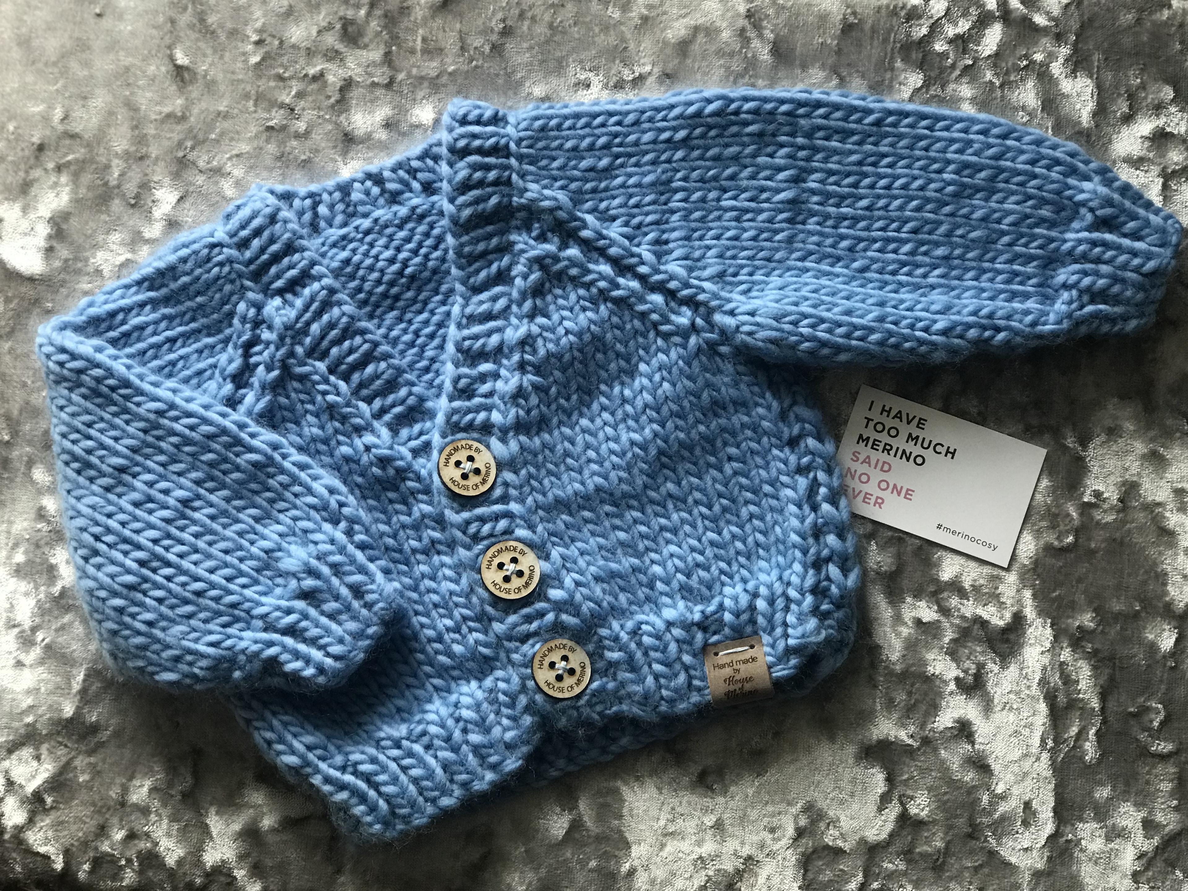 Merino chunky knit cardigan - Mi Bebe (my baby)