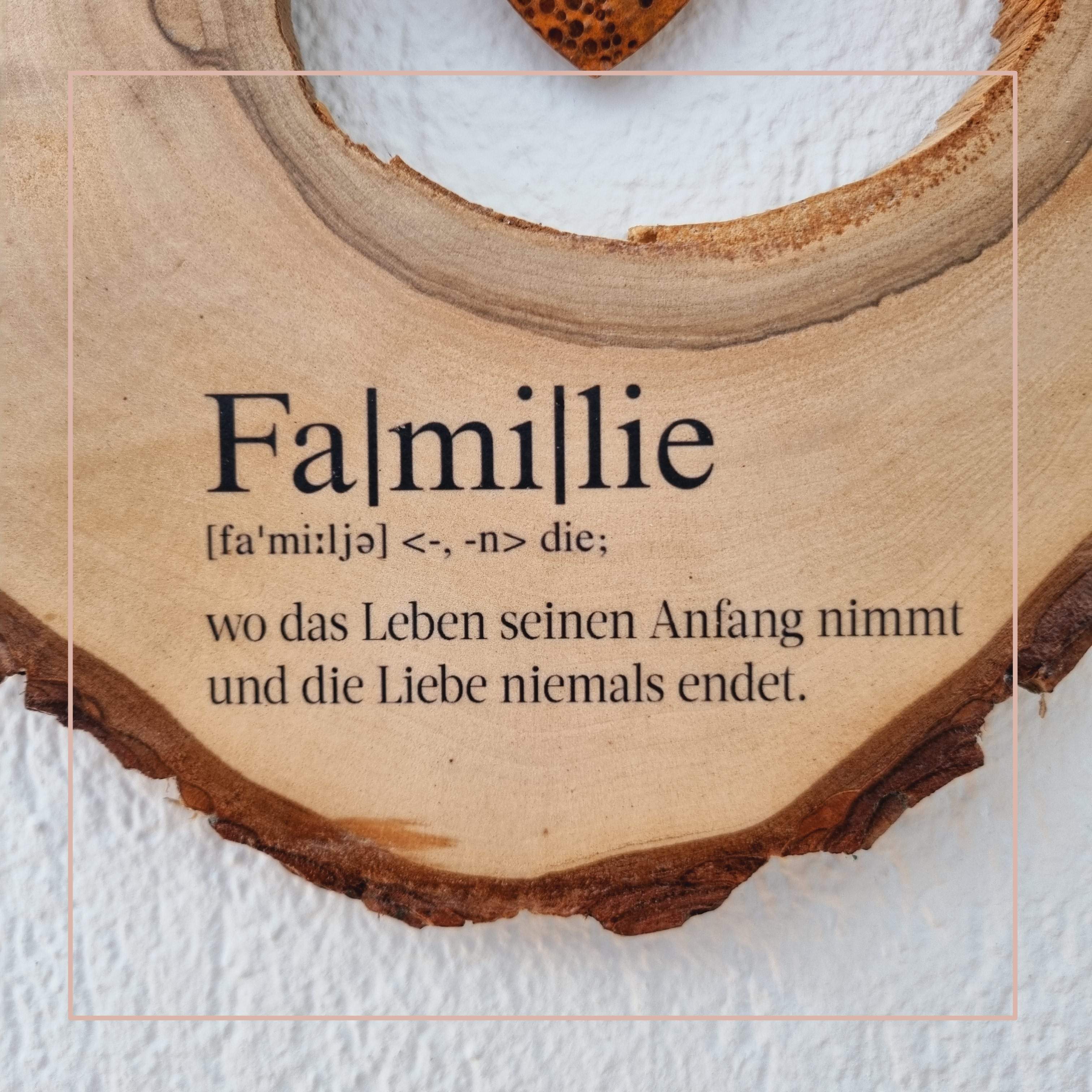 Holzscheibe "Familie"