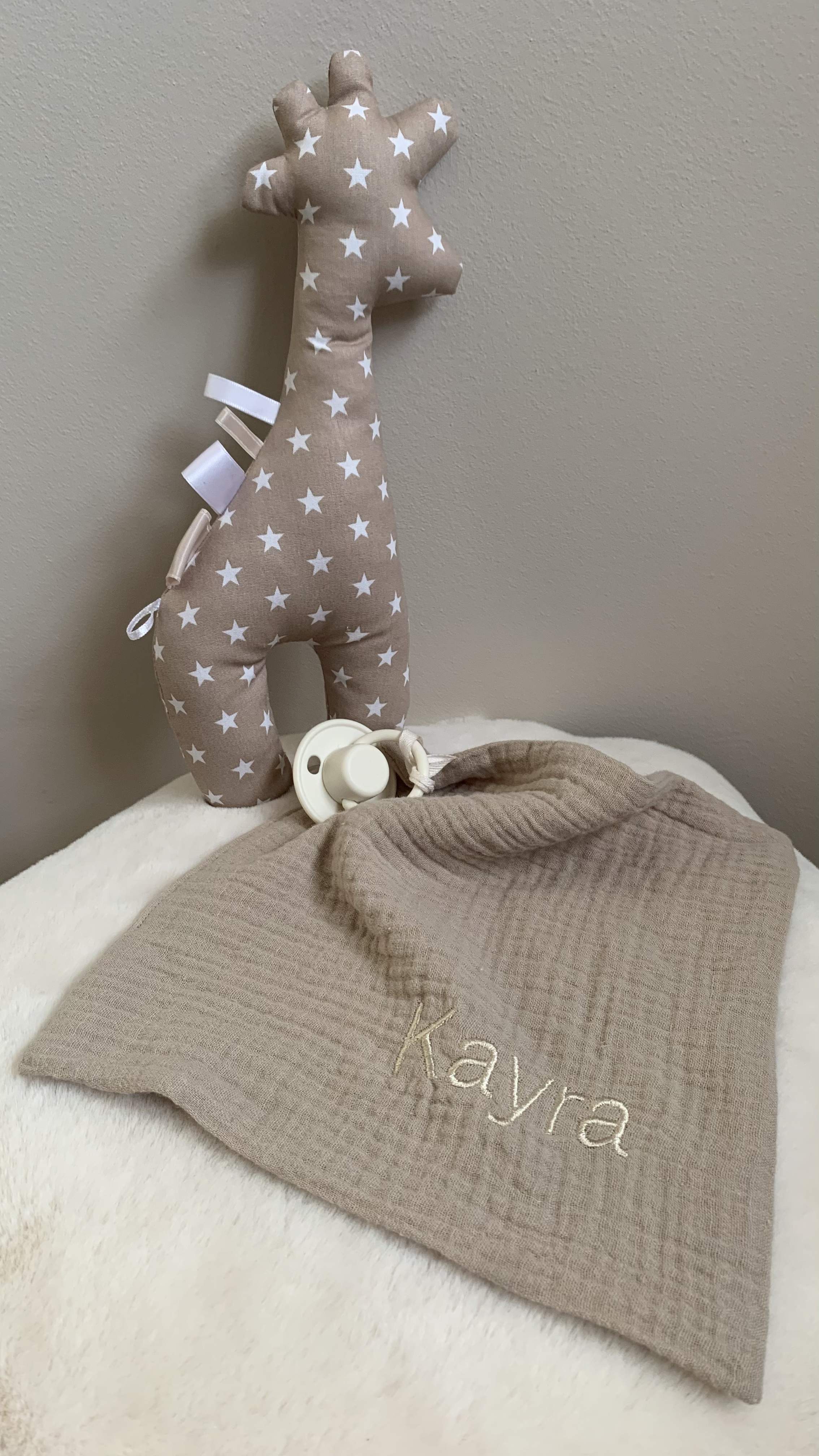 Knuffel giraffe taupe ster