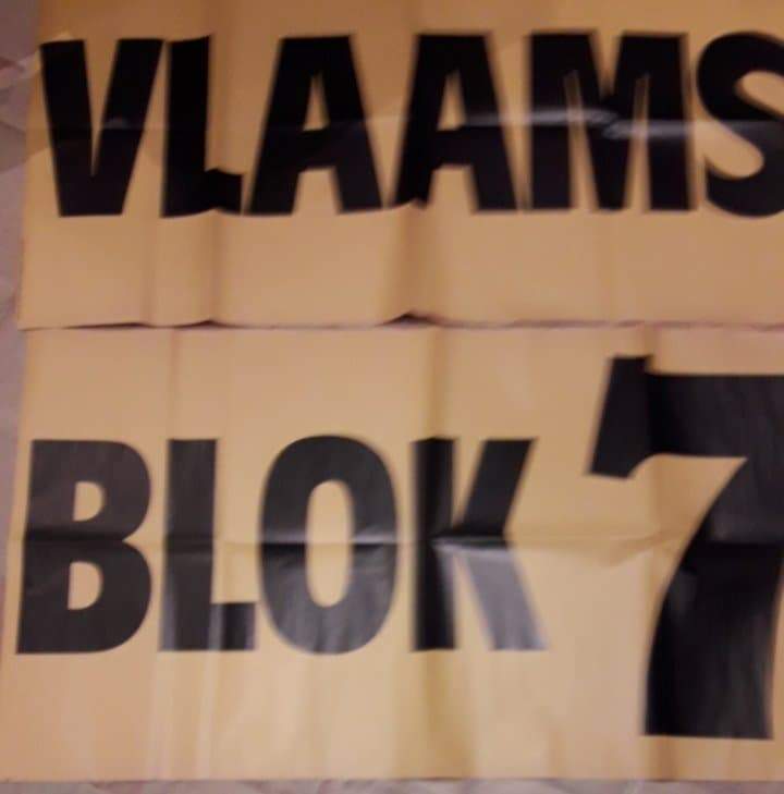 Affiche Vlaams Blok -  1977 !! Super groot in 2 delen / 200 x 60 cm