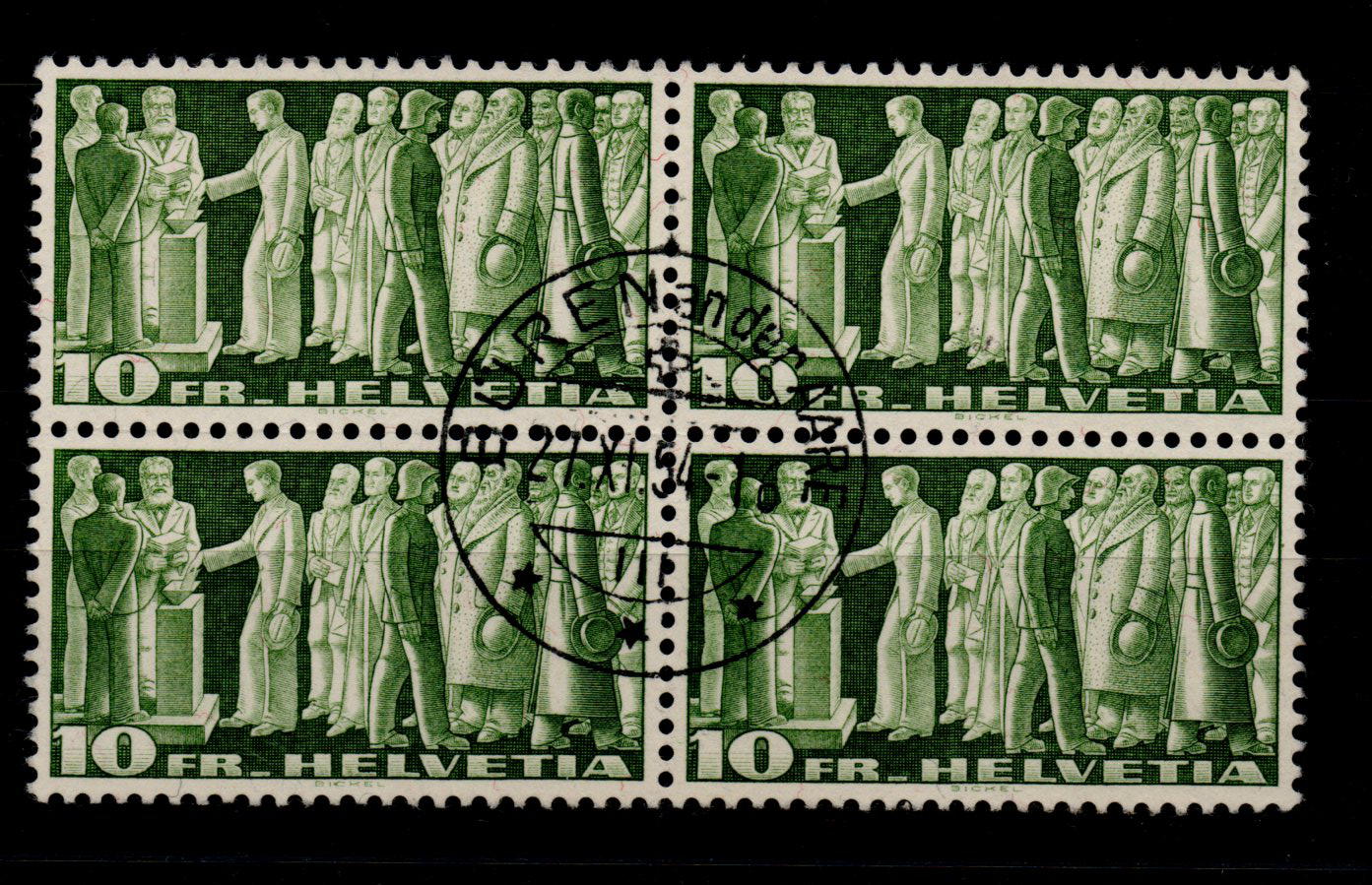 1942 Symbolische Darstellungen 4er Block gest