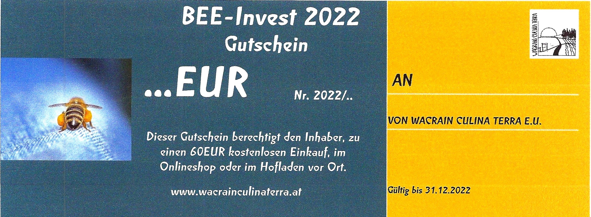 BEE-Invest 2023 Gutschein