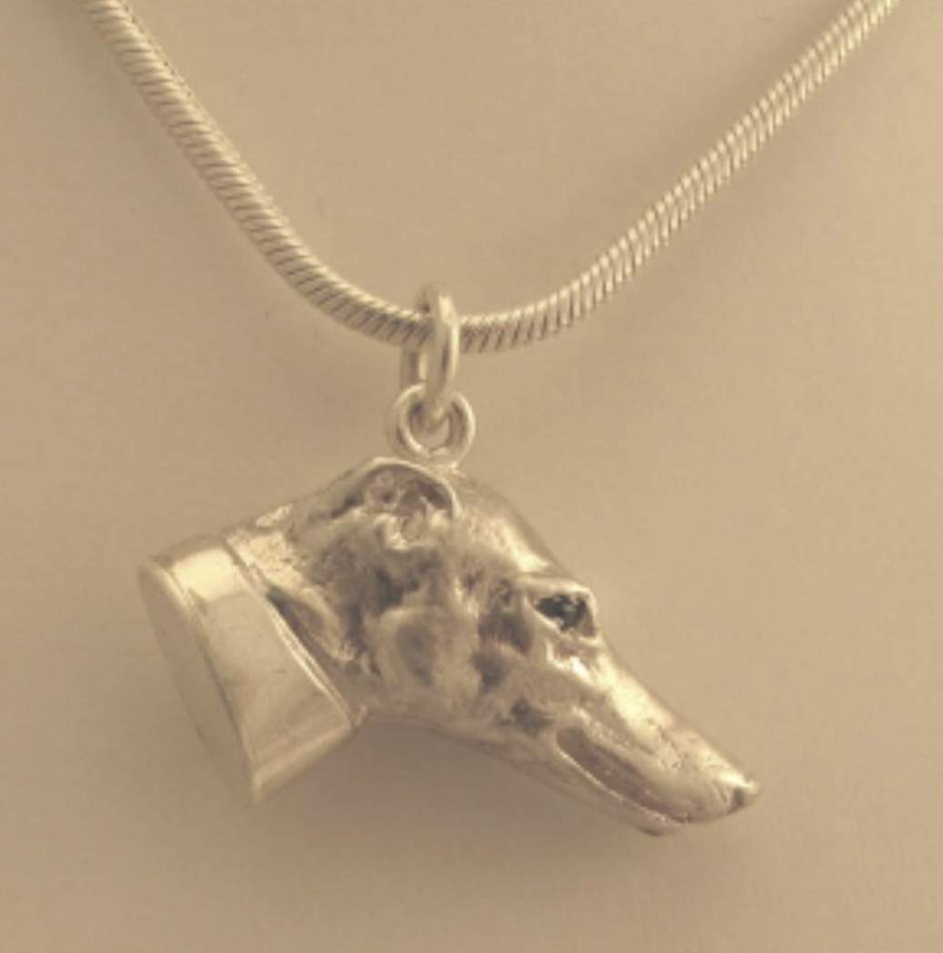 Greyhound pendant on chain