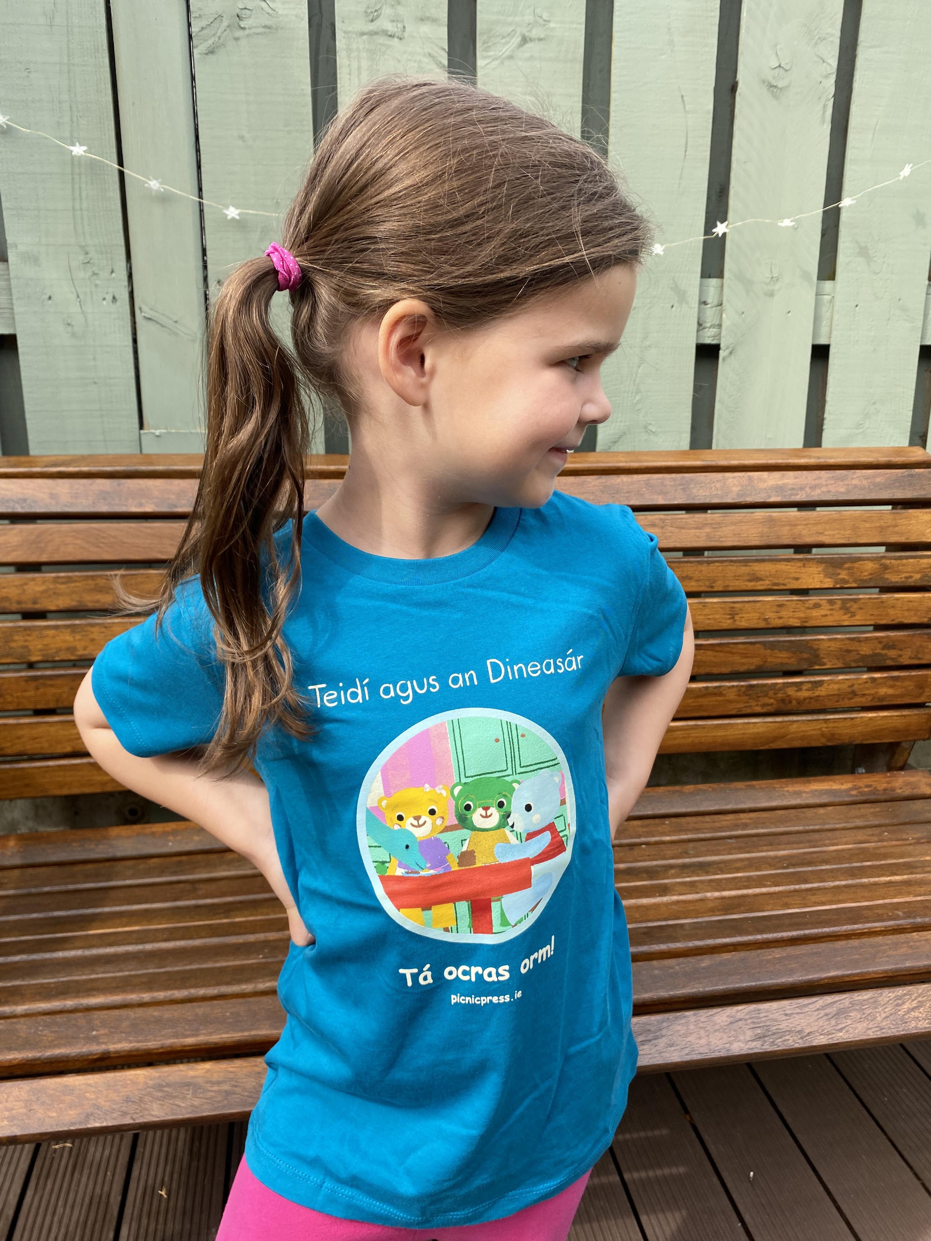 T-léine gorm/blue t-shirt Dino age 5-6