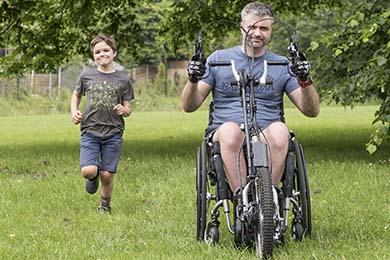 Photo of Royal marine with son