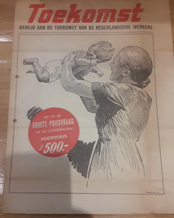 Nederlandse collaboratiekrant TOEKOMST 01/03/1942 -voor de toekomst van de Nederlandse werkers