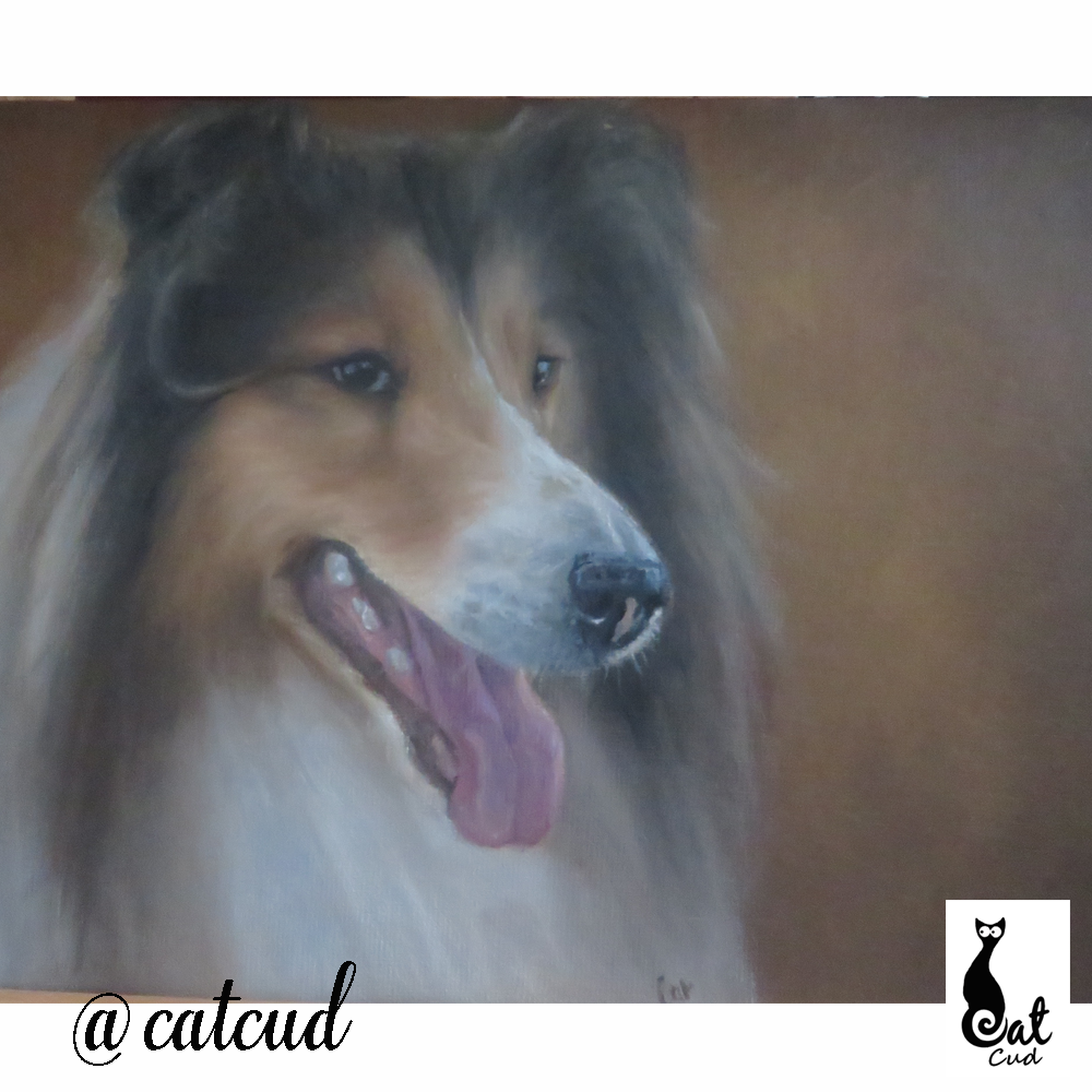 Oil dog Painting