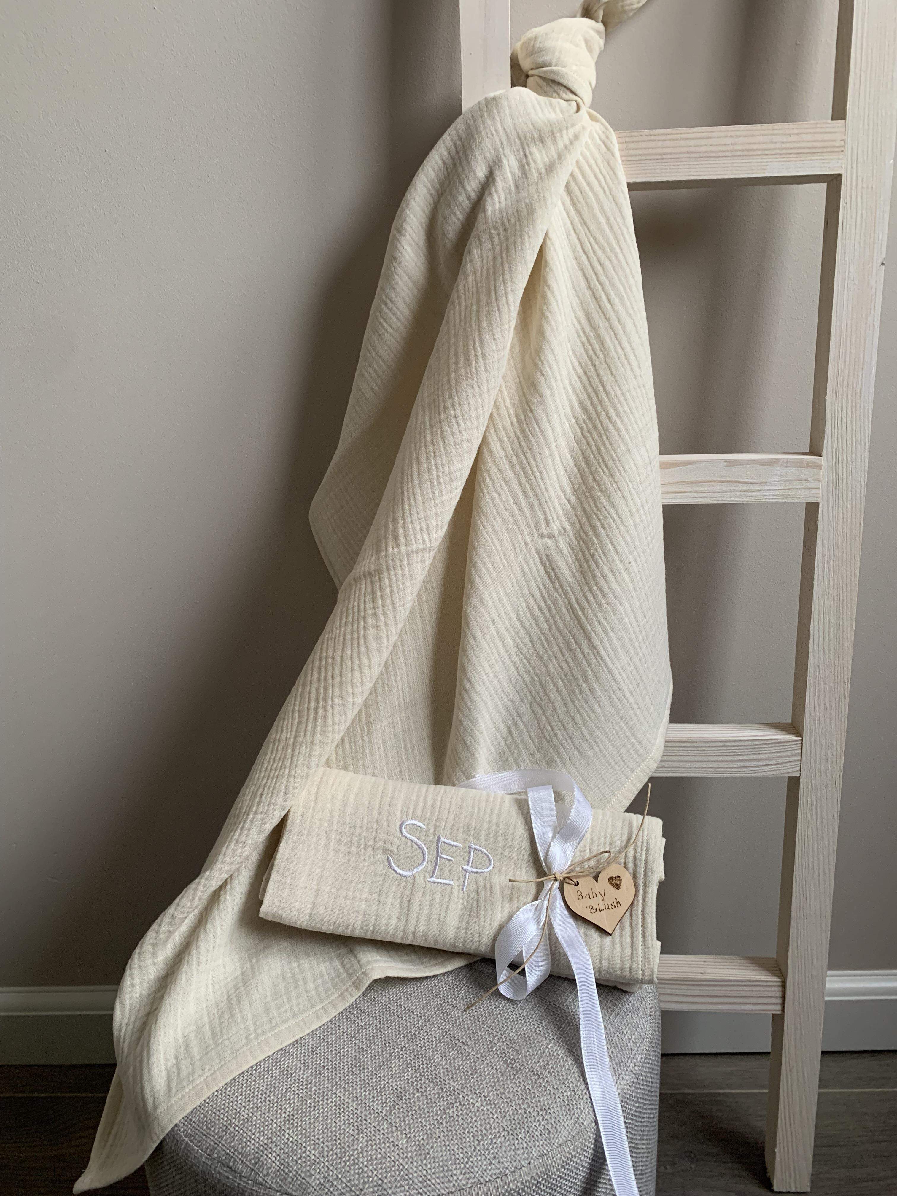 hydrofiele doek/swaddle beige/ecru