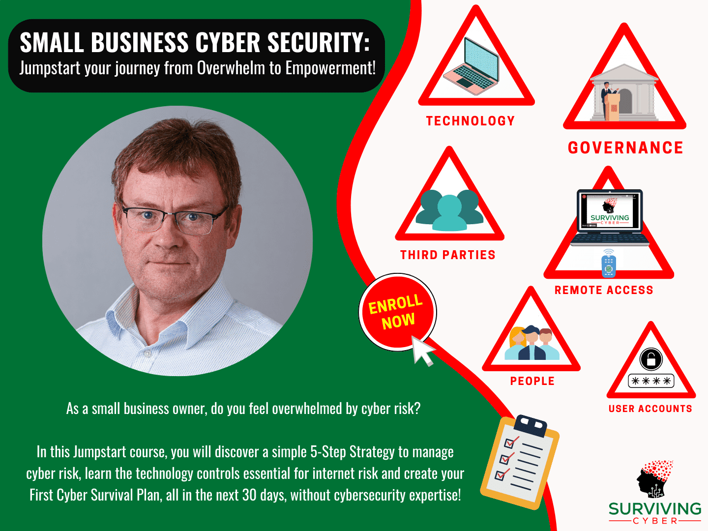 Launch of an entry level Cyber Education Course for Small Business Owners from Surviving Cyber