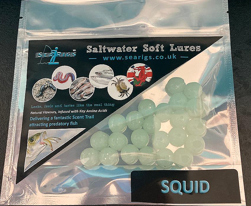 Sea Glow Beads Infused with SQUID Flavour Soft Bait stops 8mm / 12mm