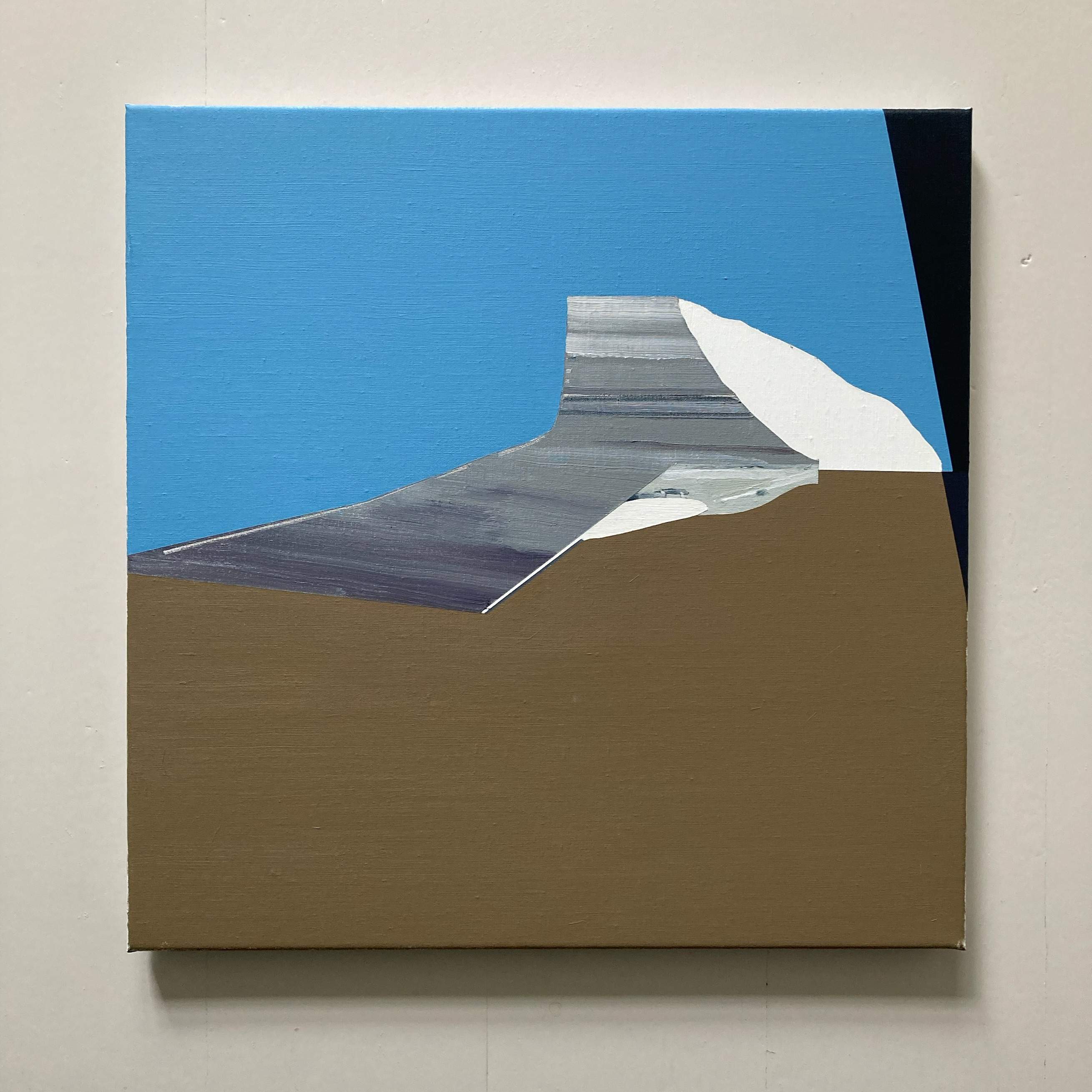 'bifurcation II', 58 x 58 cm, acrylics & oil on canvas, 2022